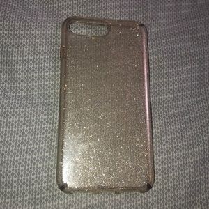 Iphone 8 plus glitter gold speck phone case